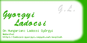 gyorgyi ladocsi business card